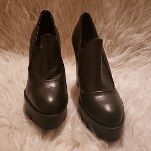 Zara Black Platform 5inch Heels 90s Style Slip On